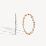 Medium Hoop Diamond Earrings