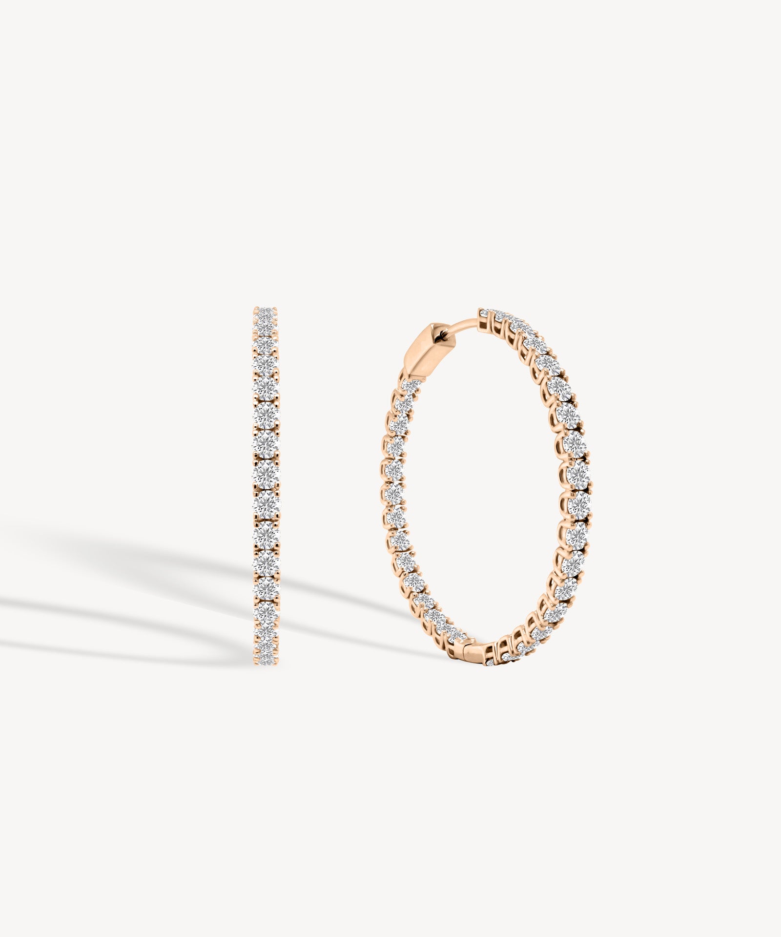 Medium Hoop Diamond Earrings