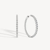 Medium Hoop Diamond Earrings