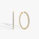 Medium Hoop Diamond Earrings