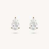 Pear Cut Diamond Solitaire Stud Earrings