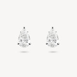 Pear Cut Diamond Solitaire Stud Earrings