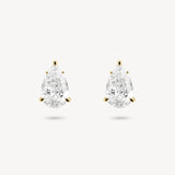 Pear Cut Diamond Solitaire Stud Earrings