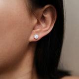 Round Cut Diamond Solitaire Stud Earrings