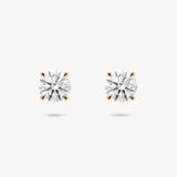 Round Cut Diamond Solitaire Stud Earrings