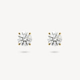Round Cut Diamond Solitaire Stud Earrings