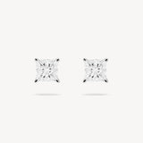 Princess Cut Diamond Solitaire Stud Earrings