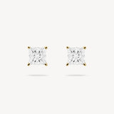 Princess Cut Diamond Solitaire Stud Earrings