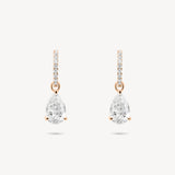 Diamond Pavé Huggie Earrings with Removable Pear Cut Drops