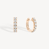 Round Cut Diamond Huggie Earrings