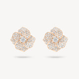 Flower Diamond Pavé Studs with Removable Petals