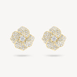 Flower Diamond Pavé Studs with Removable Petals