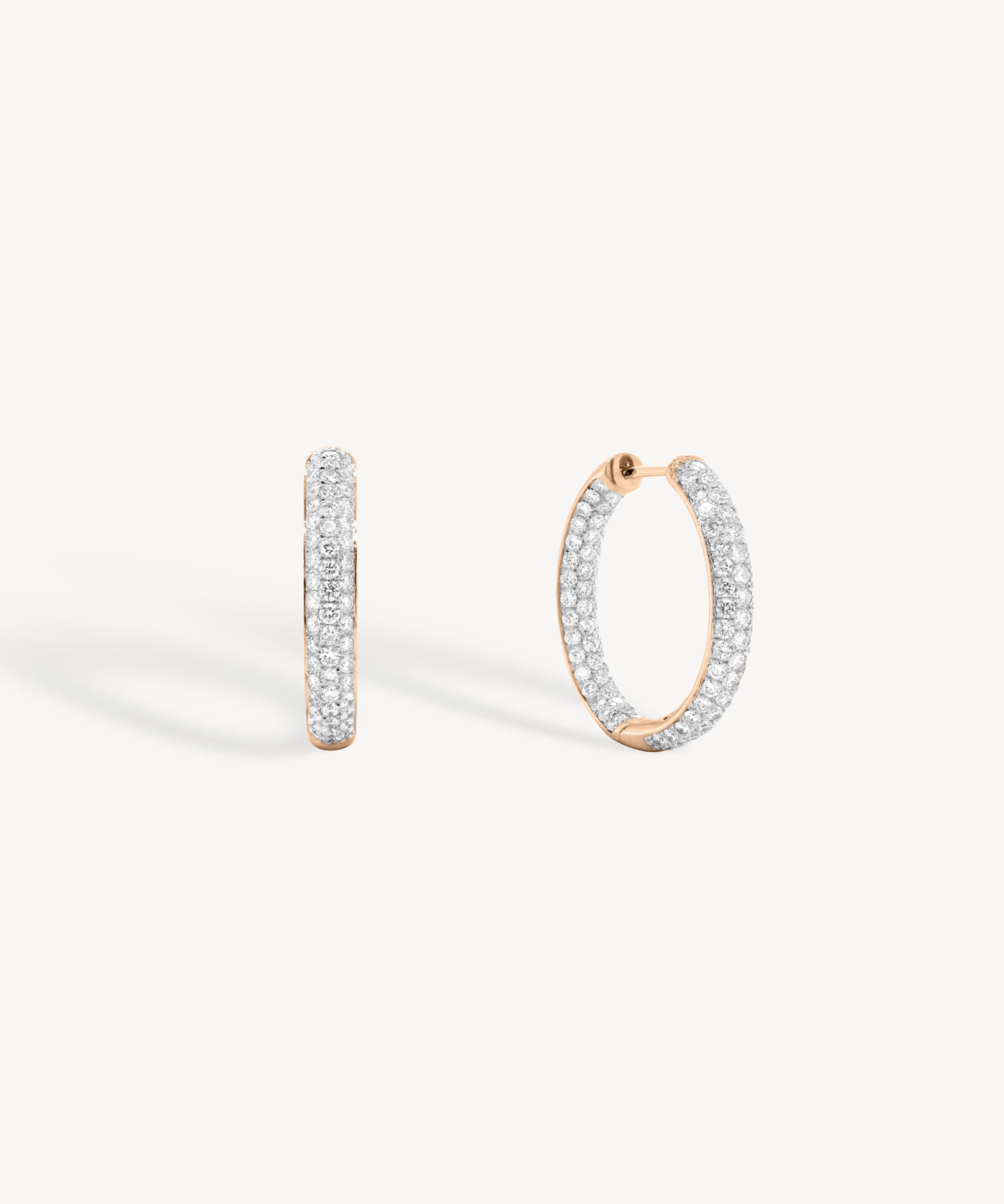 Diamond Pavé Hoop Earrings