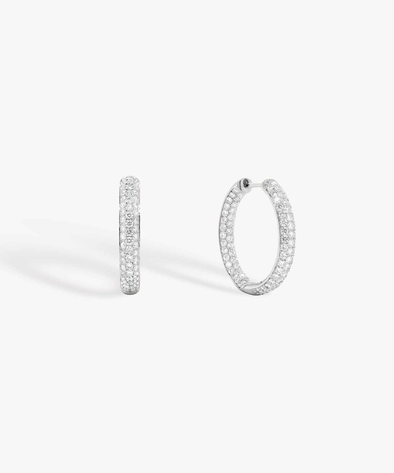Diamond Pavé Hoop Earrings