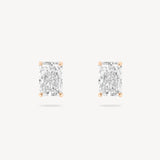 Radiant Cut Diamond Solitaire Stud Earrings