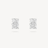 Radiant Cut Diamond Solitaire Stud Earrings
