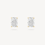 Radiant Cut Diamond Solitaire Stud Earrings