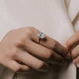Oval Cut Diamond Solitaire Bezel Ring with Hidden Halo