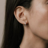 Baguette Cut Diamond Huggie Earrings