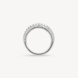 Micro Pavé Dome Diamond Half Eternity Ring