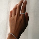 Round Cut Diamond Half Tennis Bangle