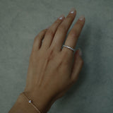 Round Cut Diamond Station Bracelet