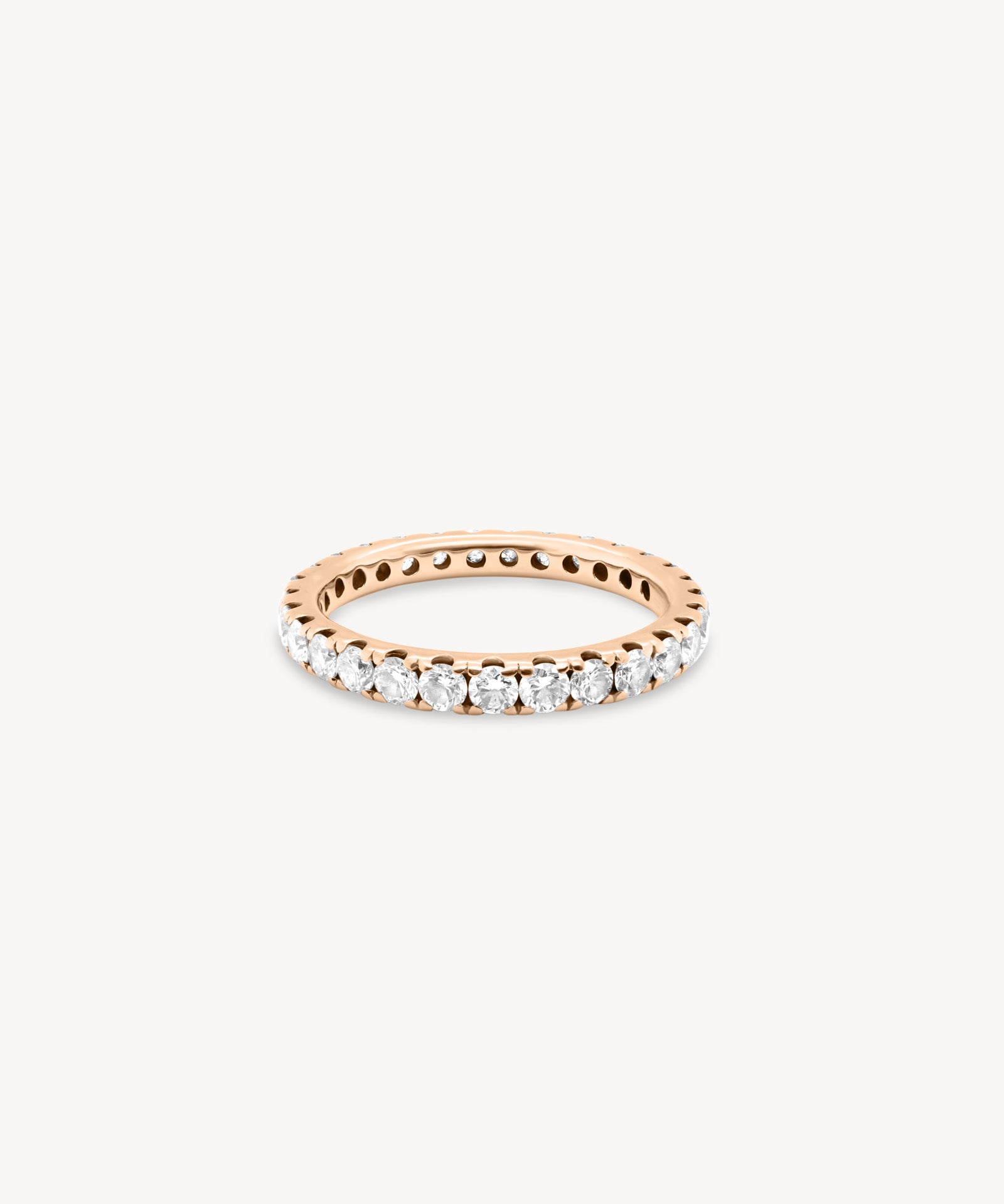 Round Cut Diamond Eternity Ring in Split Prong Setting