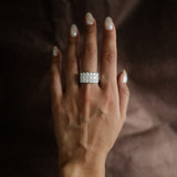 Bold Multi-Row Diamond Ring