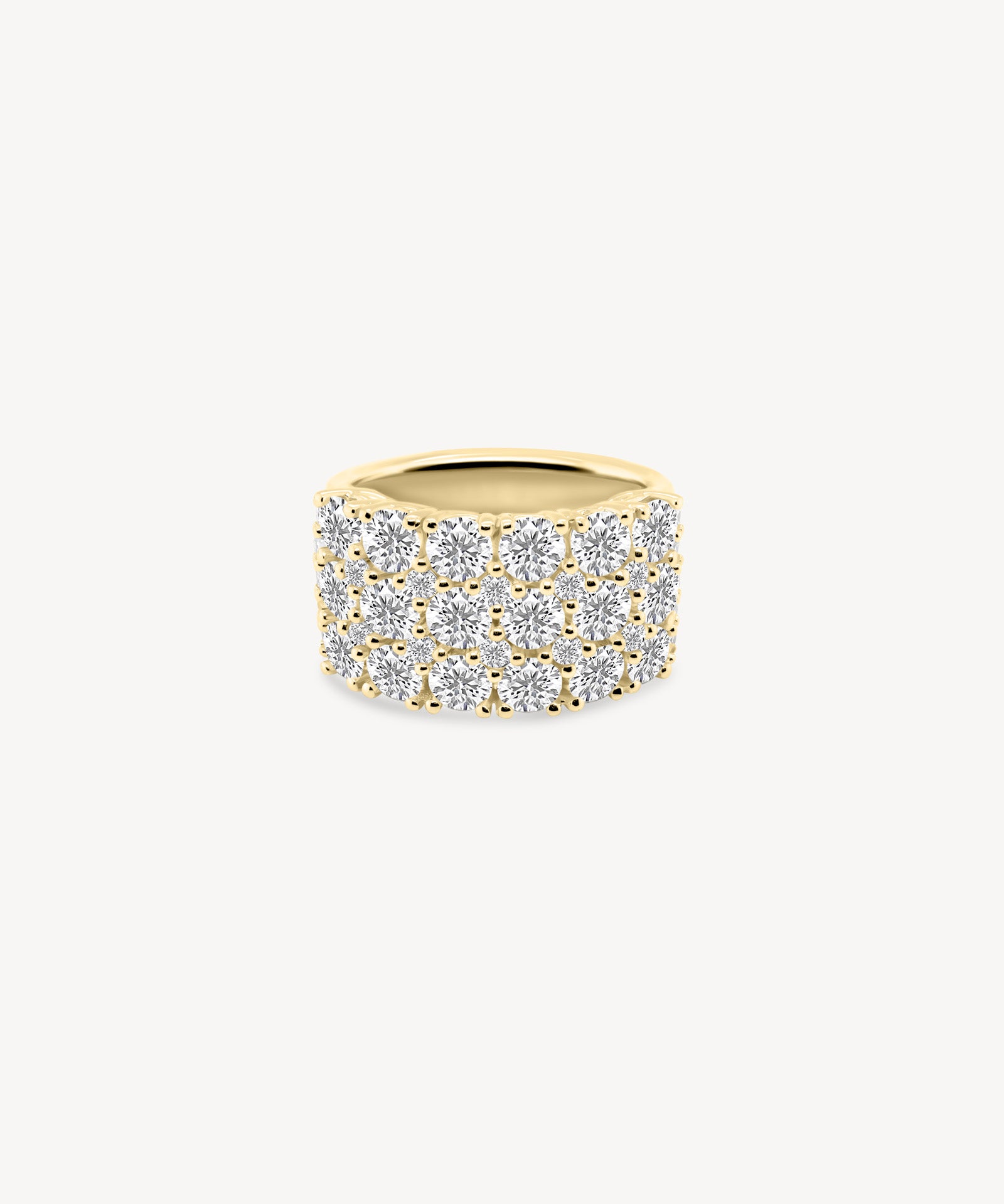 Bold Multi-Row Diamond Ring