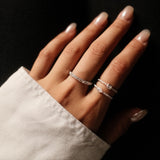 Mini Marquise Cut Diamond Pavé Ring
