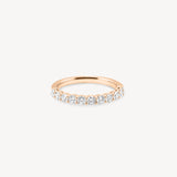 Round Cut Diamond Half Eternity Ring in Shared Prong Setting