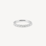 Round Cut Diamond Half Eternity Ring in Shared Prong Setting