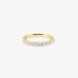 Round Cut Diamond Half Eternity Ring in Shared Prong Setting
