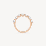 Large Round Cut Diamond Half Eternity Ring