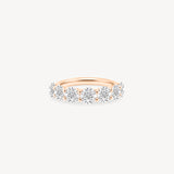 Large Round Cut Diamond Half Eternity Ring