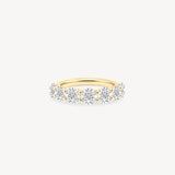 Large Round Cut Diamond Half Eternity Ring