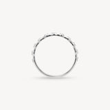Dainty Round Cut Diamond Station Ring