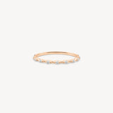 Dainty Round Cut Diamond Station Ring