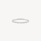 Dainty Round Cut Diamond Station Ring