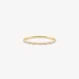 Dainty Round Cut Diamond Station Ring