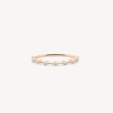Dainty Round Cut Diamond Station Ring