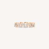 Geometric Full Eternity Diamond Ring