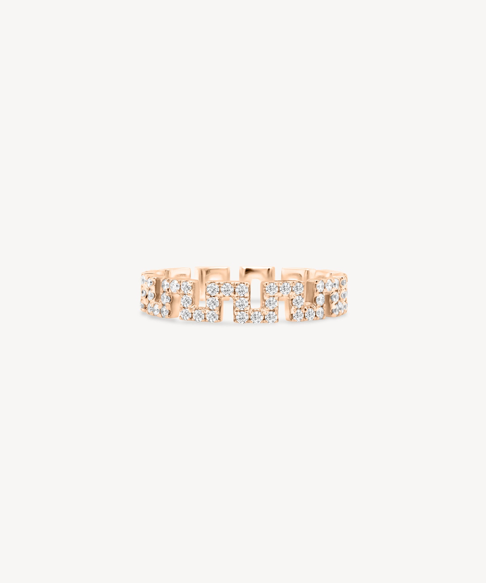 Geometric Full Eternity Diamond Ring
