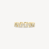 Geometric Full Eternity Diamond Ring