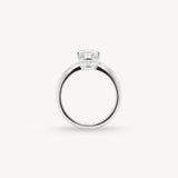 Round Cut Solitaire Ring in Knife Edge Setting