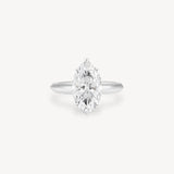 Marquise Cut Solitaire Ring in Knife Edge Setting