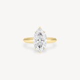 Marquise Cut Solitaire Ring in Knife Edge Setting