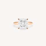Princess Cut Solitaire Ring in Knife Edge Setting