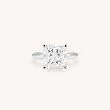 Princess Cut Solitaire Ring in Knife Edge Setting