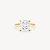 Princess Cut Solitaire Ring in Knife Edge Setting